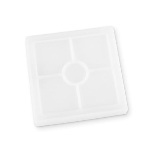 Zymoplas Untersetzer Silikonform Basteln Heimdekoration Handgemachte DIY Epoxidformen Schmuckgussform Set für den Haushalt, Quadratische Form von Zymoplas