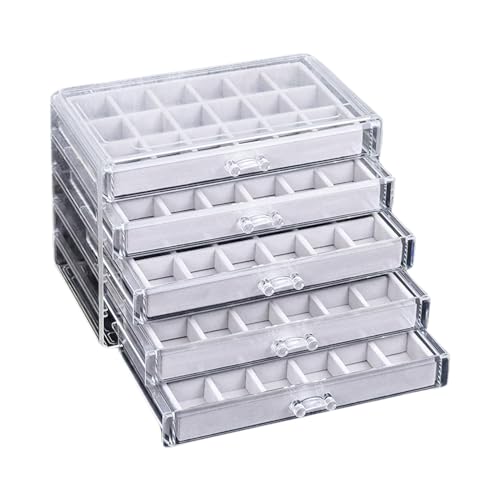 Zymoplas Vitrine für Crystals Rock Collection Box mit 5 Schubladen und Edelsteingittern ABS Nationals Geographic Gem Vitrine, A Zymoplas Vitrine für Crystals Rock Collection Box mit 5 Schubladen und Edelsteingittern ABS Nationals Geographic Gem Vitrine, A von Zymoplas