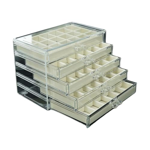 Zymoplas Vitrine für Crystals Rock Collection Box mit 5 Schubladen und Edelsteingittern ABS Nationals Geographic Gem Vitrine, B Zymoplas Vitrine für Crystals Rock Collection Box mit 5 Schubladen und Edelsteingittern ABS Nationals Geographic Gem Vitrine, B von Zymoplas