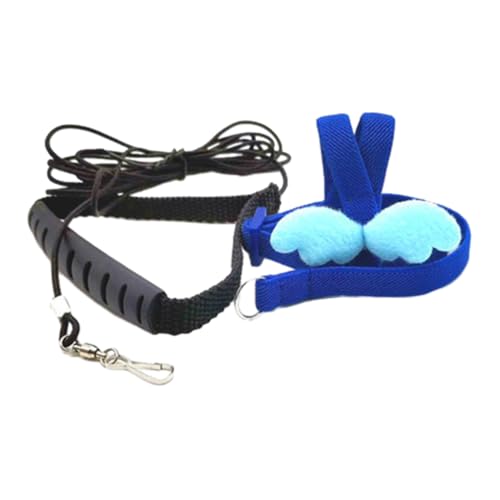 Zymoplas Vogelgeschirr mit bequemem Griff bietet sicheren Halt beim Spazierengehen für Papageien. ABS Vogelgeschirr und Leine für Papageien verstellbar, Dunkelblau Zymoplas Vogelgeschirr mit bequemem Griff bietet sicheren Halt beim Spazierengehen für Papageien. ABS Vogelgeschirr und Leine für Papageien verstellbar, Dunkelblau von Zymoplas