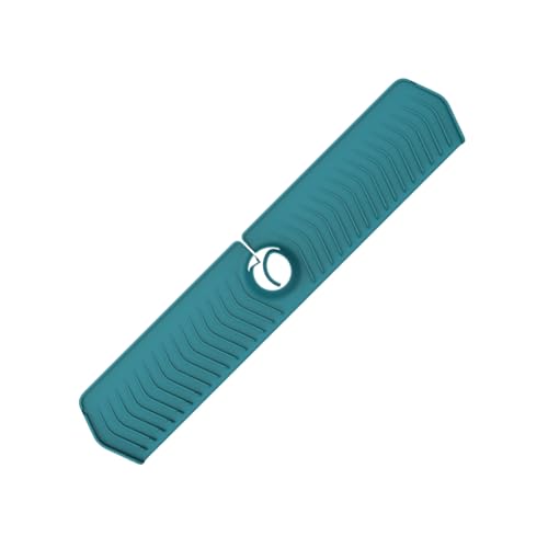 Zymoplas Wasserhahnmatte, Schimmelprävention, lebensmittelechtes Silikon, leicht, einfach zu lagern, lebensmittelechte Materialien, Silikon Wasserhahnmatte, Grün Schwarz, 76 * 14.5cm von Zymoplas