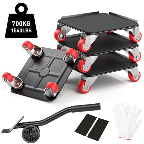 Zyncove Möbel Transportroller Set, Stück Möbel Gleitsystem mit Lastenheber,Möbeltransport Set mit Möbelroller,360 Grad drehbar Rads (700KG) von Zyncove