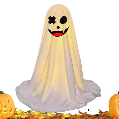 Zyntora Halloween Geisterschmuck - Gruselgespenst Mit Lichterkette - Tischdekoration, Halloween Deko Für Innen Außen Garten Kaminsims Wand Tür Fenster Schreibtisch Zyntora Halloween Geisterschmuck - Gruselgespenst Mit Lichterkette - Tischdekoration, Halloween Deko Für Innen Außen Garten Kaminsims Wand Tür Fenster Schreibtisch von Zyntora