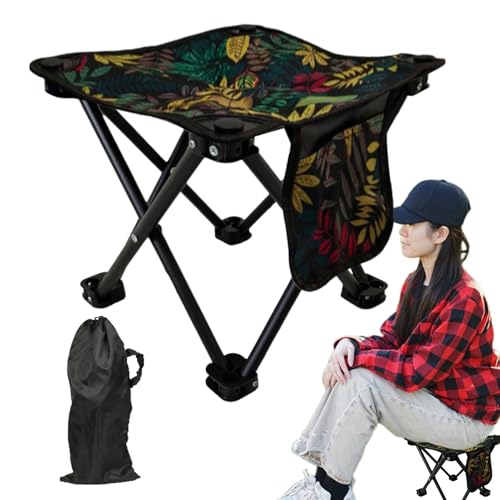 Zyntora Klappbare Outdoor Stühle | Klappbarer Tragbarer Campinghocker Mit Tragetasche | Hocker Mit Tragetasche Leichtgewicht & Campingausrüstung Für Garten Sport von Zyntora