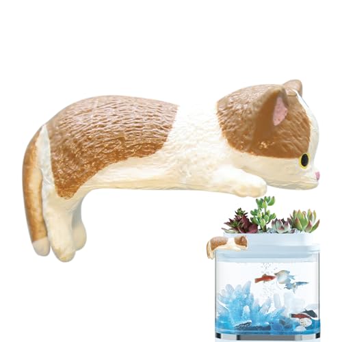Zyntora Mini-Katzenfiguren, Regaldekoration, Kätzchenfigur, Sammlerstück, Miniatur-Katzenstatuen für Zuhause, Schreibtisch, Landschaft, Bücherregal, Monitor, Auto, Wohnzimmer, Arbeitsplatz, Aquarium Zyntora Mini-Katzenfiguren, Regaldekoration, Kätzchenfigur, Sammlerstück, Miniatur-Katzenstatuen für Zuhause, Schreibtisch, Landschaft, Bücherregal, Monitor, Auto, Wohnzimmer, Arbeitsplatz, Aquarium von Zyntora