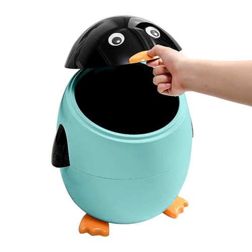 Zyntora Mülleimer - Pinguin Abfalleimer - Eimer Korb Für Haushalt Küche Schreibtisch Badezimmer Schlafzimmer Täglicher Gebrauch von Zyntora