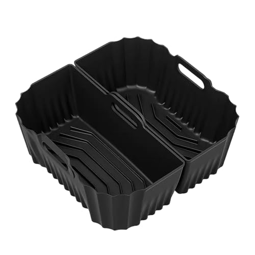Zyntora Silicone Airfryer Korb,Mikrowellen Backzubehör | Wiederverwendbare Silikon Fritteuse Einlagen Für Haushalt Erwärmen Mahlzeiten Zubereiten Backen Dämpfen Küche von Zyntora