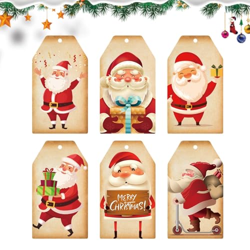 Zyntora Weihnachtsanhänger mit Schnur | Weihnachtsbaumschmuck | Cartoon-Etiketten, Bänder für Baum, Fenster Zyntora Weihnachtsanhänger mit Schnur | Weihnachtsbaumschmuck | Cartoon-Etiketten, Bänder für Baum, Fenster von Zyntora