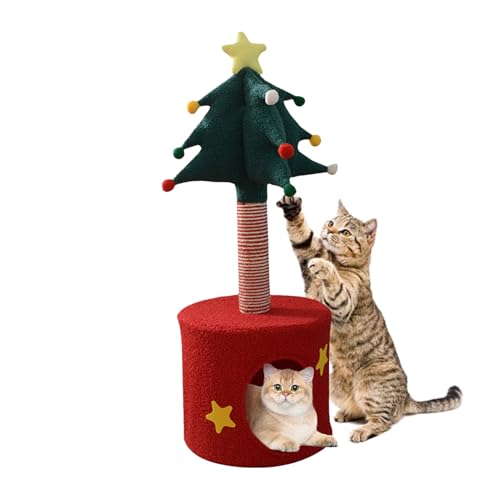 Zyntora Weihnachtsbaum Für Katzen | Indoor Weihnachts Kratzpfosten mit weichem Schlafplatz | für Kätzchen Haustier Deko für Halloween Geburtstag Innenbereich Zyntora Weihnachtsbaum Für Katzen | Indoor Weihnachts Kratzpfosten mit weichem Schlafplatz | für Kätzchen Haustier Deko für Halloween Geburtstag Innenbereich von Zyntora