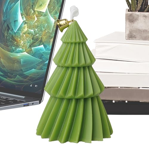 Zyntora Weihnachtsbaumkerzen, Weihnachtsbaum-Form, -Duftkerze, natürliche Heimdekoration, dekorative Tischdekoration für Esszimmer, Schlafzimmer, Arbeitszimmer, Fenster, Schreibtisch, von Zyntora