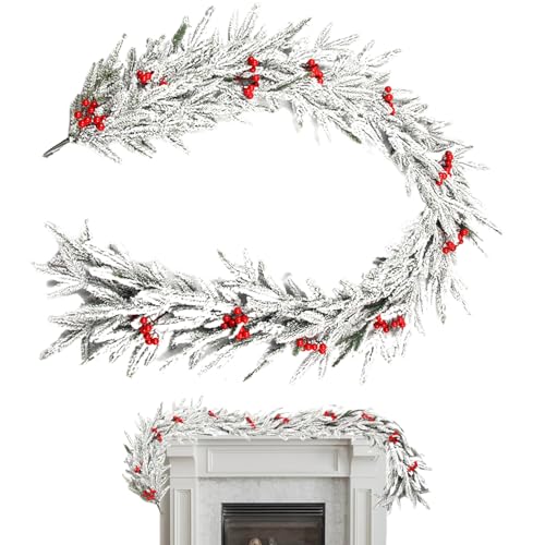 Zyntora Weihnachtsgirlande für den Außenbereich, künstliche -Ornament, wiederverwendbare Wintergirlande für Weihnachten, Urlaub, Innenbereich, Kamin, Kaminsims, Tisch, Tür, Fenster, Hochzeit Zyntora Weihnachtsgirlande für den Außenbereich, künstliche -Ornament, wiederverwendbare Wintergirlande für Weihnachten, Urlaub, Innenbereich, Kamin, Kaminsims, Tisch, Tür, Fenster, Hochzeit von Zyntora