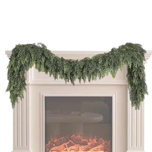 Zyntora Weihnachtszedergirlande - Realistische Künstliche Girlanden Für Fensterrahmen,Dekoration Für Garten Outdoor Indoor Wand Kamin Zyntora Weihnachtszedergirlande - Realistische Künstliche Girlanden Für Fensterrahmen,Dekoration Für Garten Outdoor Indoor Wand Kamin von Zyntora
