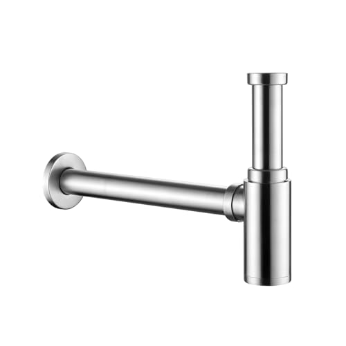 ZYNUHMO Siphon Waschbecken,Abflussrohr Mit Reinigungsöffnung - Universal Abflussrohr 1 1/4" - Geruchsverschluss,Edelstahl,Gebürstet ZYNUHMO Siphon Waschbecken,Abflussrohr Mit Reinigungsöffnung - Universal Abflussrohr 1 1/4" - Geruchsverschluss,Edelstahl,Gebürstet von Zynuhmo