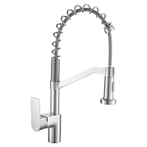 ZYNUHMO Wasserhahn Küche Ausziehbar,Armatur Küche Kupfer,360° Drehbare Küchenarmaturaus mit flexiblem Hals und Brause mit Umschalt-Taste,Gebürstet von Zynuhmo