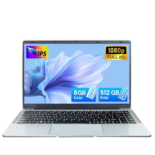 Zyphionix 14 Zoll Ultrabook Laptop, 8 GB RAM 512G SSD Windows 11 pro,1920 x 1080 Pixel,Celeron N4120(bis zu 2,6 GHz), Dual WLAN, 2xUSB 3.0,Quad Core Computer von Zyphionix
