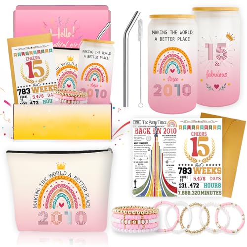 Zyphoria Einzigartiges Geschenk zum 15. Geburtstag für Mädchen zum 15. Geburtstag, Geschenkideen 2010, coole Dinge für 15 Jahre, trendiges Geburtstagsgeschenk für Teenager-Mädchen, Tasse zum 15 von Zyphoria