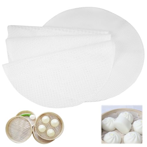 10 Stück Silikon Dämpfer Matte Antihaft,30cm Runde Silikon Dampfmatte,Antihaft Dampfer Mesh Pad, Wiederverwendbare Dumplings Matte Dampfmatten von Zyren