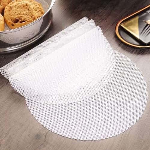 8 Stück Silikon Dämpfer Matte 28 cm Antihaft Runde Steamer Pad, Wiederverwendbare Dumplings Matten, Runde Silikon Dampfmatte, Dampfgarer Netz für Brötchen, Knödel, Gebäck und Getrocknete Früchte von Zyren