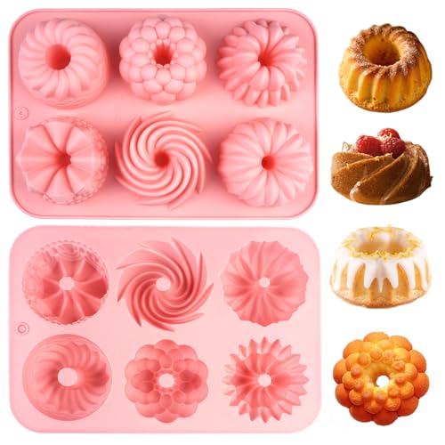 Gugelhupfform Silikon Klein Backformen Praktische 2 Stück, Silikon Gugelhupf Form Wiederverwendbar, Minigugelhupf Form mit Antihaftbeschichted, Klein Gugelhupf Kuchenform für Kekse, Bagels, Muffins Gugelhupfform Silikon Klein Backformen Praktische 2 Stück, Silikon Gugelhupf Form Wiederverwendbar, Minigugelhupf Form mit Antihaftbeschichted, Klein Gugelhupf Kuchenform für Kekse, Bagels, Muffins von Zyren