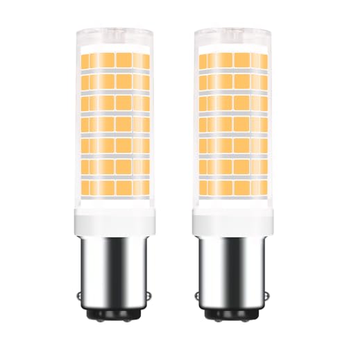 Zyrvolux B15D LED Glühbirne Doppelkontakt 6W (Ersatz 60W Halogen) – Ersatz für Staubsauger Führungslicht & Trockner Trommel – Nähmaschinenleuchten, Ventilator Kronleuchter (2 Stück-Kaltesweiß 6000k) von Zyrvolux