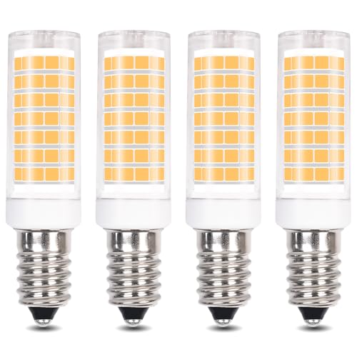 Zyrvolux E14 LED Lampe 6W (Ersatz 60W Halogenlampe), Warmweiß 3000K, E14 Glühbirne LED Birne AC220V-240V für Kühlschrank, Extraktor, Tischlampen & Deckenlampen – 4er-Set von Zyrvolux