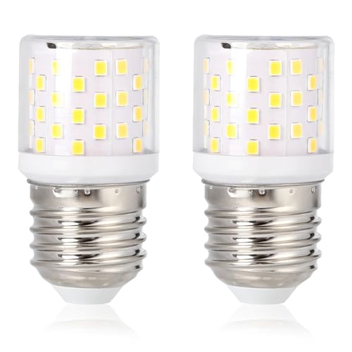 Zyrvolux E27 LED Glühbirnen – 3-in-1 G50 & A19 LED Lampen 5W (Ersatz 50W Halogenlampe), Universell für Kühlschrank, Kronleuchter, Deckenventilator – Energieeffizient, (2 Stück-Warmweiß 3000k) von Zyrvolux