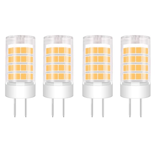 Zyrvolux G5.3 LED Lampe AC/DC 12V 3W ≙ 30W Halogen, GU5.3 / MR16 LED Lampe 3000K Warmweiß - [4er Pack] für Spot-Schienenlampen, Einbau-Haus- & Landschaftsbeleuchtung mit Klarglas-Linsendesign von Zyrvolux