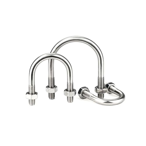1/2 Stück U-förmige Schrauben aus Edelstahl mit Muttern M6 M8 M10 M12 U-förmige Schrauben for Befestigungselemente bei der Konstruktionsinstallation für Sanitärinstallationen, Wohngebäude(1set M8x51mm 1/2 Stück U-förmige Schrauben aus Edelstahl mit Muttern M6 M8 M10 M12 U-förmige Schrauben for Befestigungselemente bei der Konstruktionsinstallation für Sanitärinstallationen, Wohngebäude(1set M8x51mm von ZythrXLate