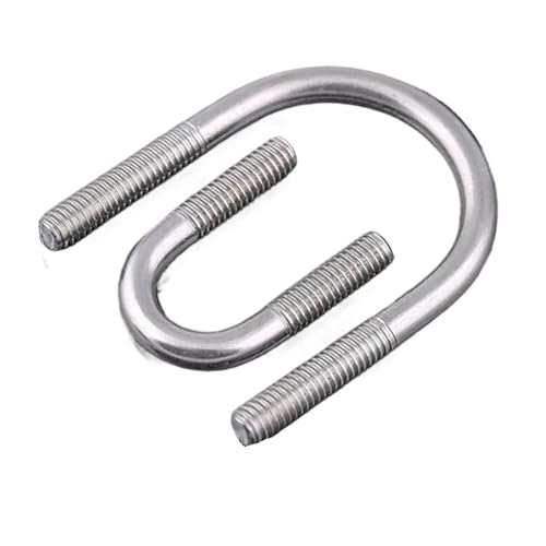 1 stücke M6 M8 M10 M12 Edelstahl U-förmigen Bolzen U-förmigen Schraube U-förmigen Rohr Klemme Rohr klemme Befestigungs Schnalle für Sanitärinstallationen, Wohngebäude(M8x51-1pcs) von ZythrXLate