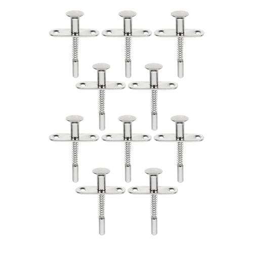 10 stücke Frühling Latch Plunger Stange Stahl Riegel Bett M5x70 Lagerung Tür Einstellbare Hardware für Schränke, Türen von ZythrXLate
