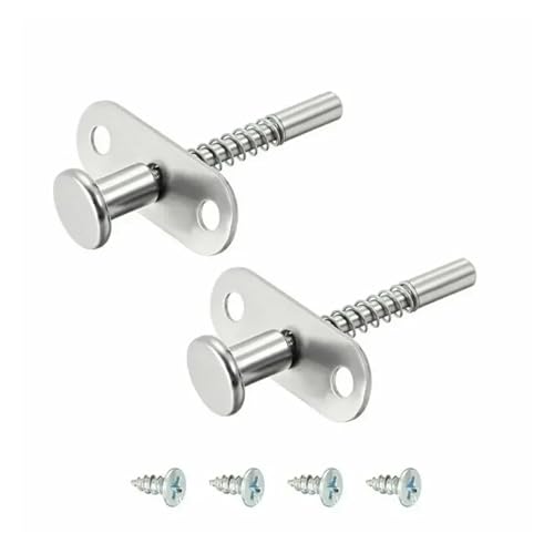 2 Stück Kolbenriegel, gefederter Edelstahl, 6 mm Kopf, 60 Gesamtlänge, Türlift-Einstellstange, Riegel, Türbeschläge für Schränke, Türen von ZythrXLate