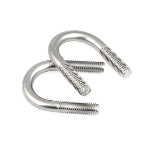 5–10 Stück U-Rohrkarte M6/M8 Edelstahl U-förmige Rohrklemme U-Bolzen Hochleistungs-verstellbare U-förmige Halterung für Sanitärinstallationen, Wohngebäude(M8x38,5 PCS) von ZythrXLate