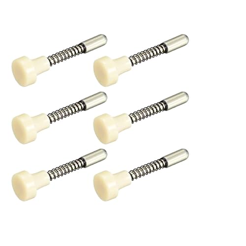 6 Stück gefederter Verriegelungsstift, Lagertürriegel, Kolbenriegel, Fenstergitterstift, Bettbefestigungsbolzen, Federstift für Schränke, Türen von ZythrXLate