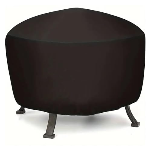 Abdeckung für runde Feuerstelle 1 Stück wasserdichte runde Feuerstellenabdeckung – strapazierfähiger Kordelzugverschluss aus Polyester, staubdichter Feuerschalenschutz(85x40cm) von ZythrXLate