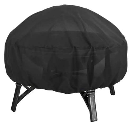 Abdeckung für runde Feuerstelle Gas-Feuerstellen-Abdeckung, rund, strapazierfähiger Stoff, wasserdicht, passend for den Außenbereich(Dia.102xH51cm) von ZythrXLate