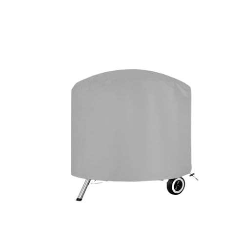 Abdeckung für runde Feuerstelle Graue wasserdichte Grillabdeckung for den Außenbereich, strapazierfähige for Feuerstelle, Herd, rund, for Gas- und Holzkohlegrill, Elektrogrill(71x56cm) von ZythrXLate