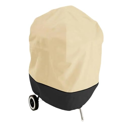 Abdeckung für runde Feuerstelle Runde Grillabdeckung, Grillabdeckungen aus Oxford-Gewebe for Feuerstellen und Öfen, wasserdichte/staubdichte Abdeckung(Beige Black,70x70cm) von ZythrXLate