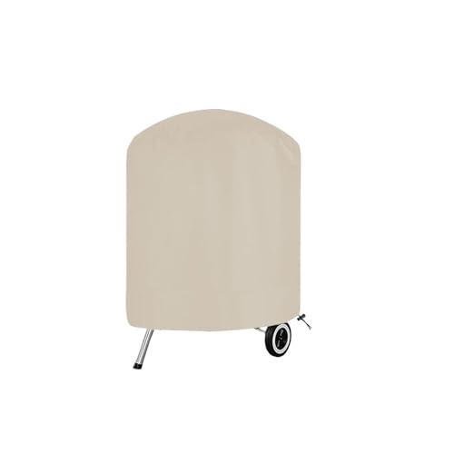 Abdeckung für runde Feuerstelle Stoff Beige Grillhaube Regenschutz Runde Grillabdeckung, Outdoor Feuerstelle Herd Ofen BBQ Abdeckung Terrasse Feuer Tisch(61x70cm) von ZythrXLate
