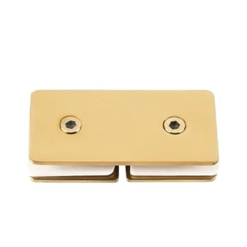 Edelstahl Glas Clip Gold Feste Badezimmer Glastür Fest Code Ecke Partition Dusche Zimmer Link Clip für Badezimmer, Duschtür(Gold 180 degrees) von ZythrXLate