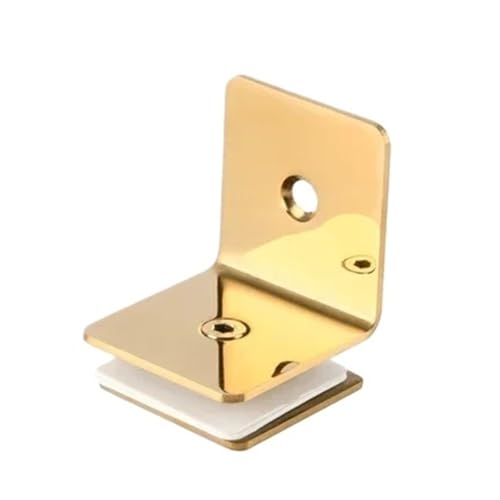 Edelstahl Glas Clip Gold Feste Badezimmer Glastür Fest Code Ecke Partition Dusche Zimmer Link Clip für Badezimmer, Duschtür(Gold 90 degrees) von ZythrXLate