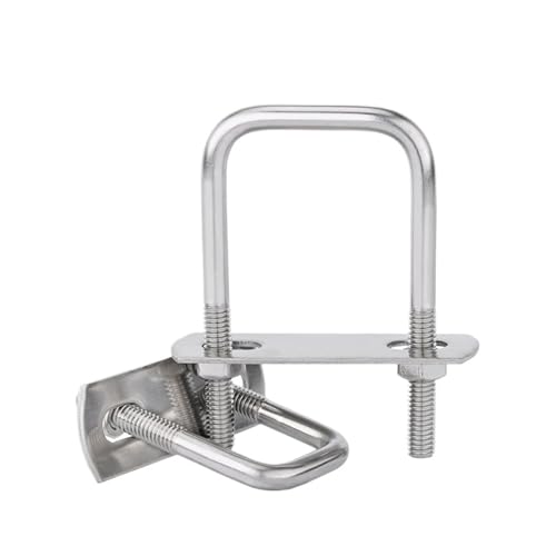 Edelstahl M6 M8 M10 U-förmige Schraube Quadratrohrklemme Rechtwinklige U-förmige Quadratklemme Quadratische Klemmschraube für Sanitärinstallationen, Wohngebäude(M6x45x80-2set) von ZythrXLate