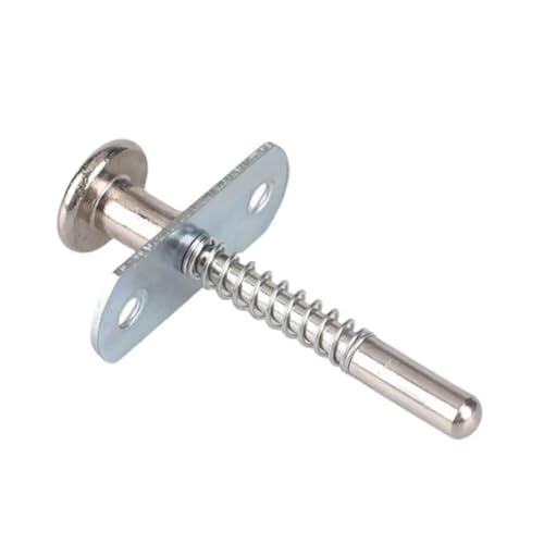 Federbelasteter Riegel, multifunktionaler, robuster Kolbenbolzen aus Stahl for Schränke, kleine Betten, Fenstergitter für Schränke, Türen(6.5cmx4.5cm) von ZythrXLate