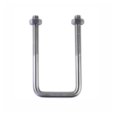 M6M8M10 Vierkantklemme Edelstahl U-förmige Schraube rechtwinklig U-förmige Vierkantklemme Rohrklemme Befestigungsklemme Bolzen für Sanitärinstallationen, Wohngebäude(M8-40x100mm-1pcs) von ZythrXLate