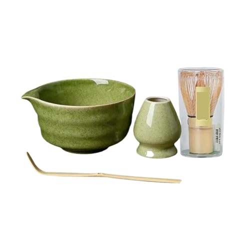 Matcha-Teeservice 4 Teile/satz Keramik Matcha Box Tee-Set Mit Schneebesen Und Schüssel Prächtige Grinder Pinsel(D) von ZythrXLate