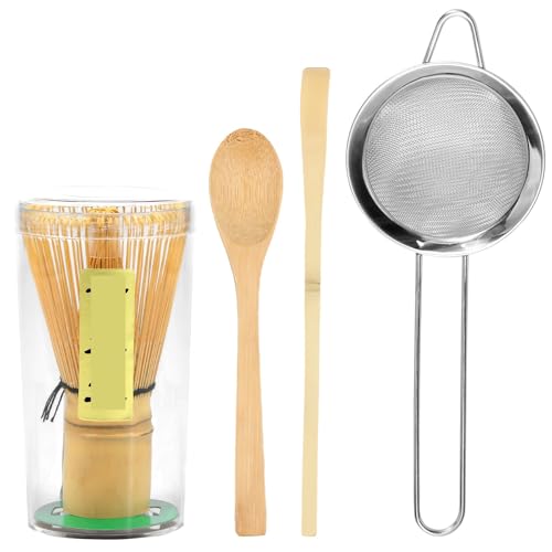 Matcha-Teeservice 4PCS Matcha Tee-Set Sicher Schneebesen Teelöffel Tee Indoor Getränke Shop Tee-, der Werkzeuge Zubehör(B) von ZythrXLate