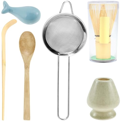 Matcha-Teeservice 6-teiliges Teetassen-Set aus Holz, Matcha-Schneebesen-Set for Zuhause, leicht zu reinigen, rostbeständig, Matcha-Schaufel-Set von ZythrXLate