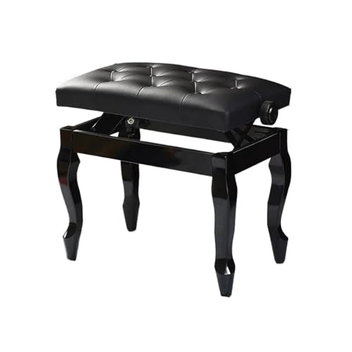 Piano Bench Solid Wood Thickened Single Double Adjustable Zither Electronic Piano Chair Multi-Purpose Stool for Piano für Übungsraum, Musikstudio(Color 1) von ZythrXLate