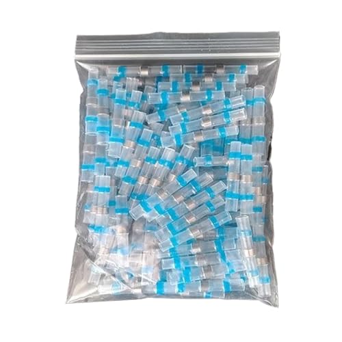 Schrumpfverbinder Hülsenrohrklemmen Elektrischer Stoßverbinder Drahtverbinder Spleißlöt-isoliertes Kabel für Kraftfahrzeuge, Wasserfahrzeuge(Blue,200PCS) von ZythrXLate