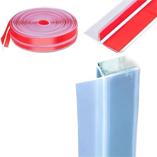 Transparenter Dichtungsstreifen T-förmiger winddichter Dichtungsstreifen aus Silikon, geeignet for Tür- und Glasspalten – transparent, langlebig einfach anzubringen(3 meters) von ZythrXLate
