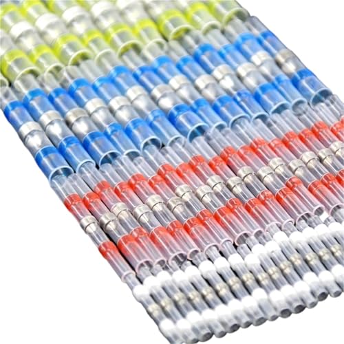 Wasserdichter Schrumpfschlauch mit Lötisolierter elektrischer Kabelklemme, Stoßverbinder, Lötset for elektrische Steckverbinder für Kraftfahrzeuge, Wasserfahrzeuge(S25,5PCS) von ZythrXLate